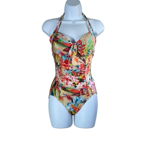 SEAFOLLY Butterfly Coast Halter Maillot Swimsuit - Picture 5 of 11